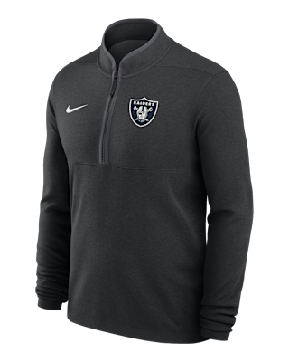 Las Vegas Raiders Logo Victory Men's Nike Dri-FIT NFL 1/2-Zip Long